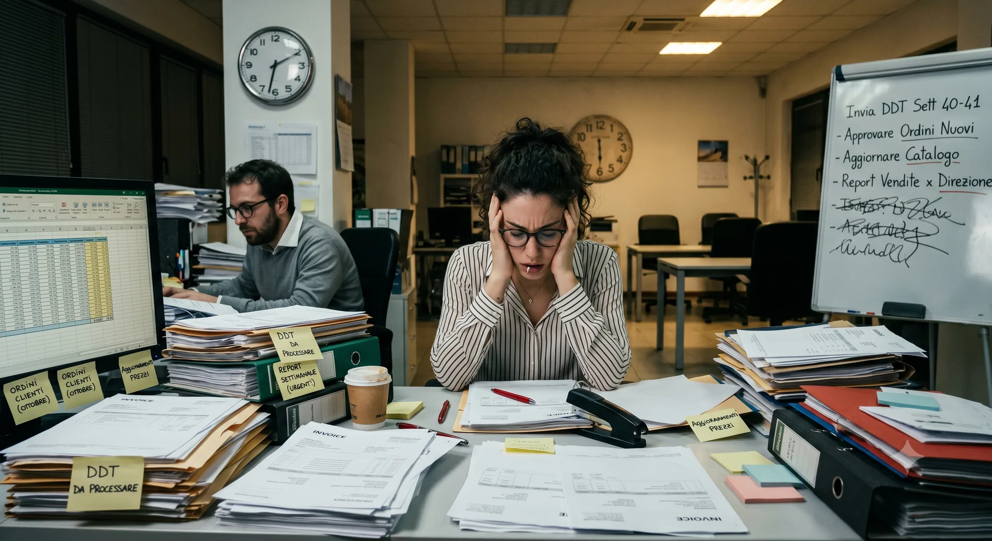 Manager che prende decisioni senza dati aggiornati in tempo reale